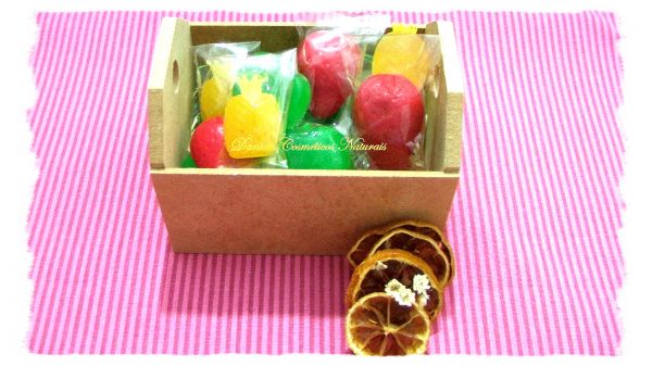 Mini Sabonetes Caixa frutas